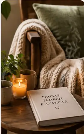 Ambiente acolhedor de pausa e descanso